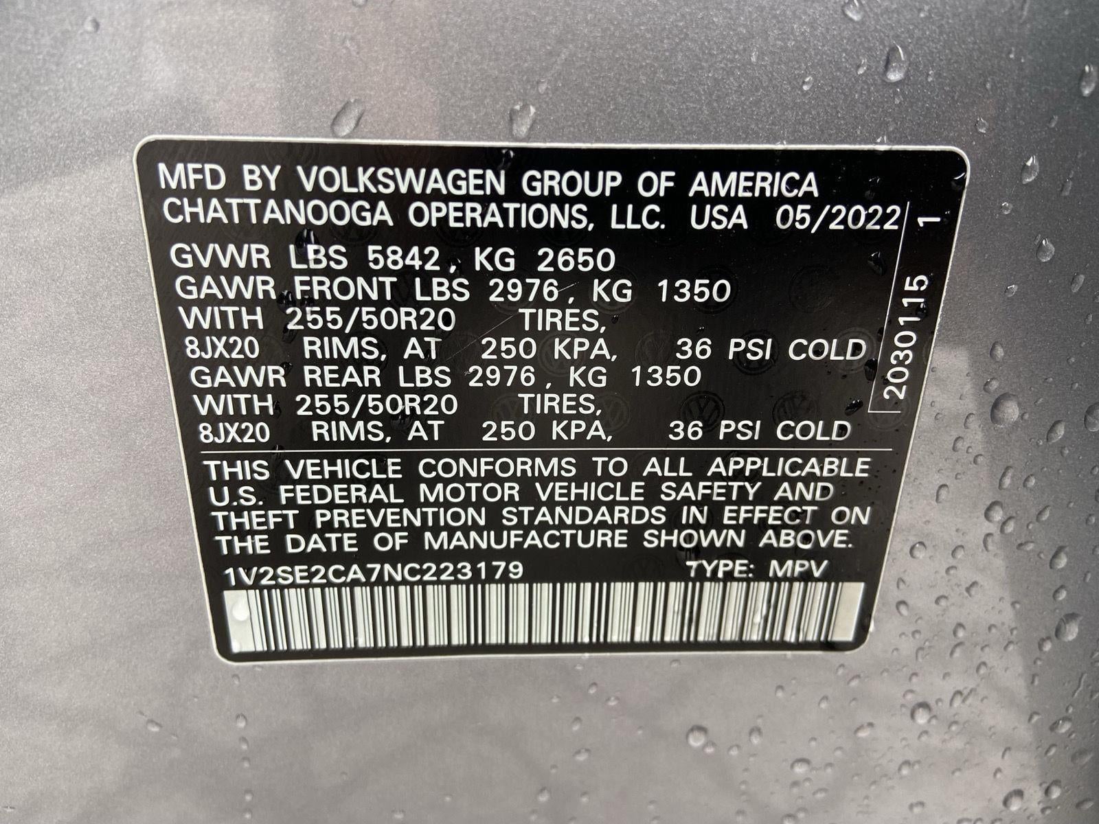 2022 Volkswagen Atlas Cross Sport 3.6L V6 SEL R-Line